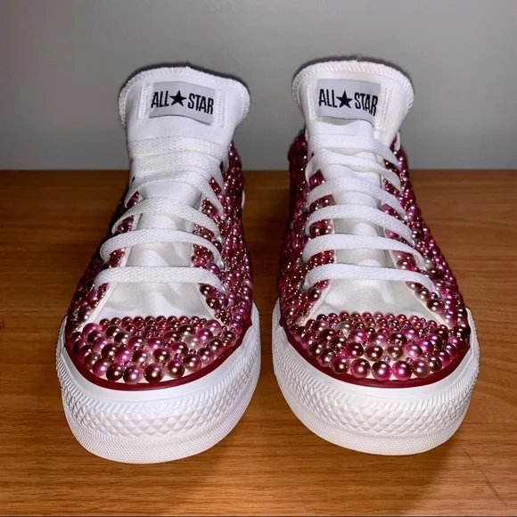 Converse Pearl Encrusted Statment Sneaker